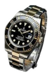 Rolex Submariner -Black & Gold Dial | Silver &amp; Gold Chain