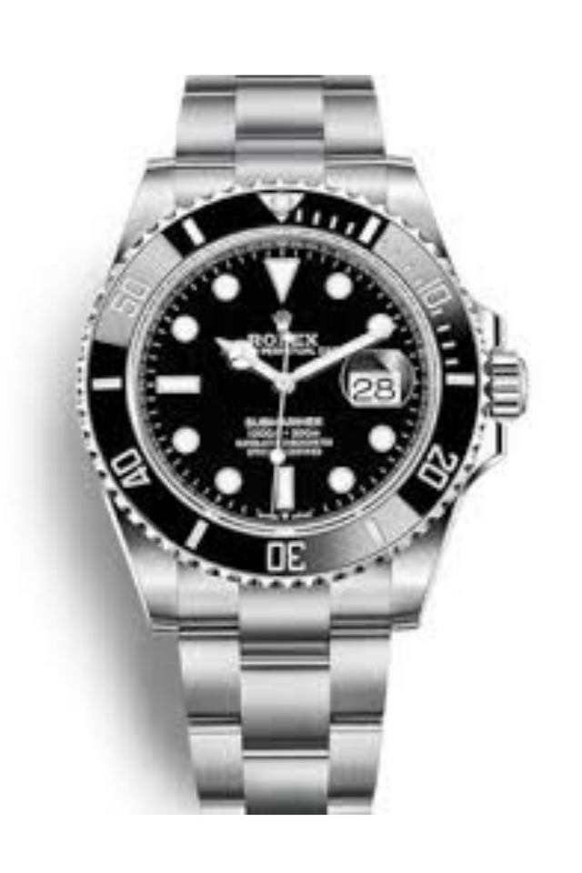 Rolex Submariner – Black &amp; Silver Dial | Full Silver Chain