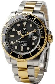 Rolex Submariner -Black & Gold Dial | Silver &amp; Gold Chain
