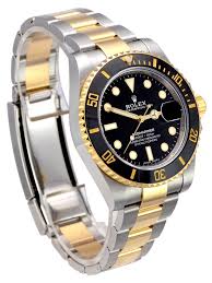 Rolex Submariner -Black & Gold Dial | Silver &amp; Gold Chain